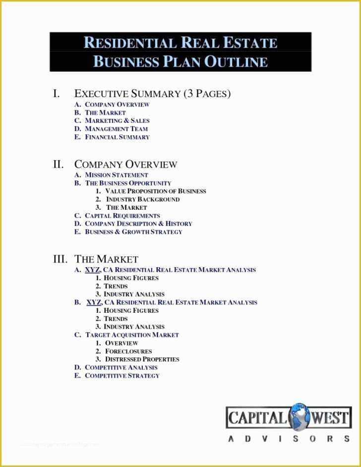 Free Real Estate Business Plan Template Of the E Page Real Estate Business Plan Template Sample