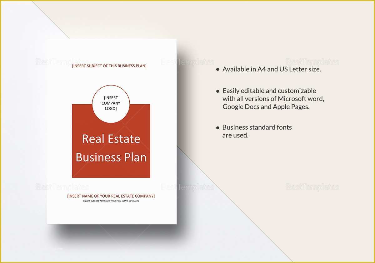 Free Real Estate Business Plan Template Word Of Real Estate Business Plan Template In Word Google Docs