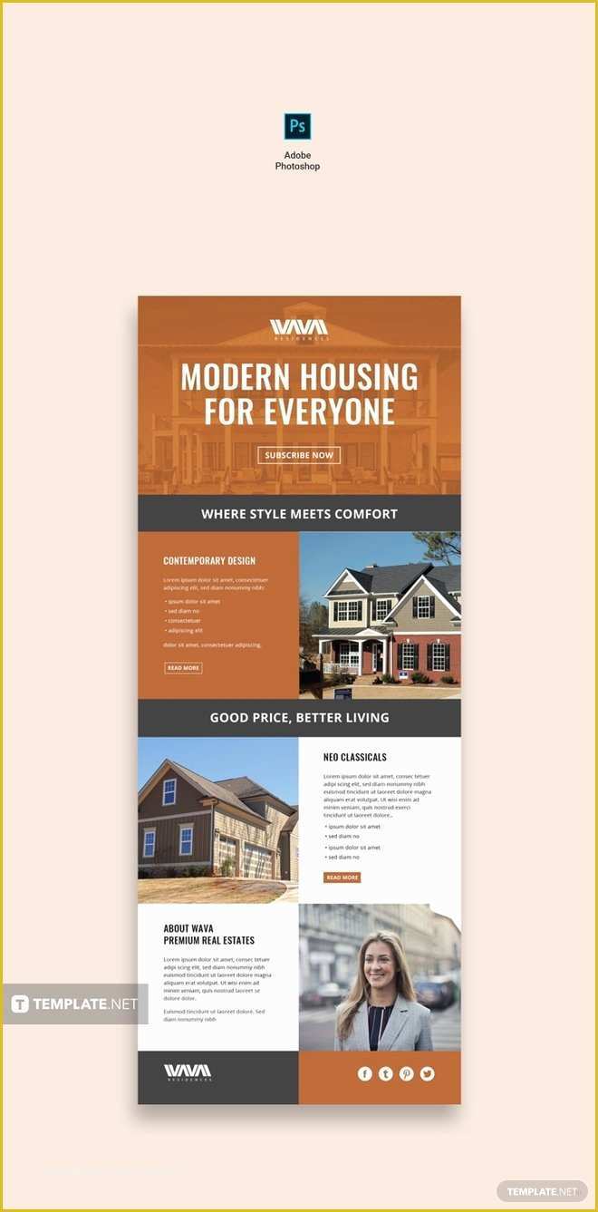 Free Real Estate Email Templates Of Free Real Estate Email Newsletter Template