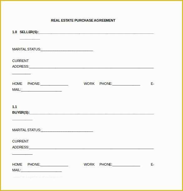 Free Real Estate Purchase and Sale Agreement Template Of Purchase Agreement Template 28 Free Word Pdf Document