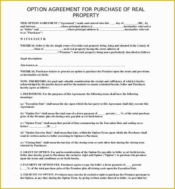 Free Real Estate Purchase and Sale Agreement Template Of Purchase Agreement Template 28 Free Word Pdf Document