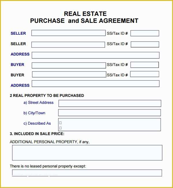 Free Real Estate Purchase and Sale Agreement Template Of Purchase and Sale Agreement 7 Free Pdf Download