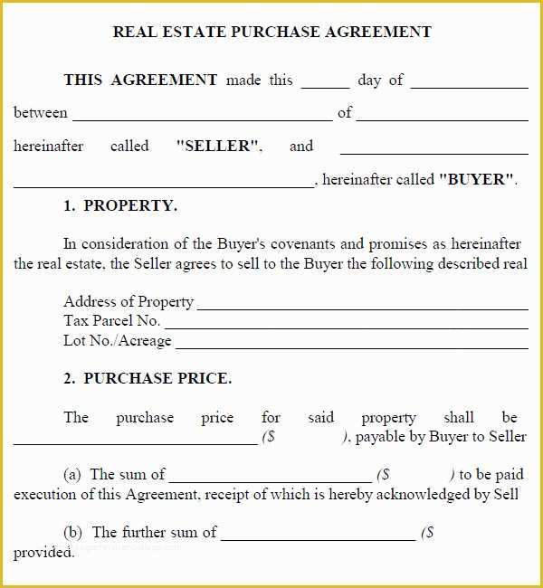 Free Real Estate Purchase and Sale Agreement Template Of Real Estate Purchase Agreement 7 Free Pdf Download