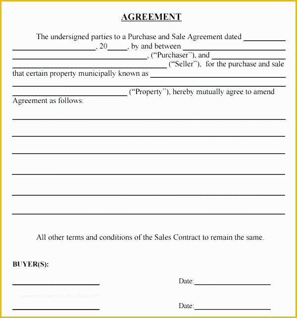 Free Real Estate Purchase and Sale Agreement Template Of Simple Purchase and Sale Agreement form Real Estate Sales