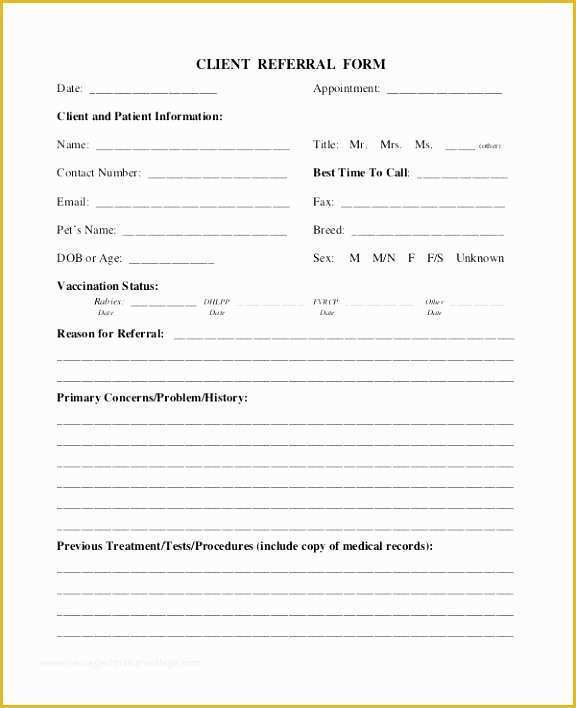 Free Real Estate Referral form Template Of 12 Patient Referral form Template Utixy