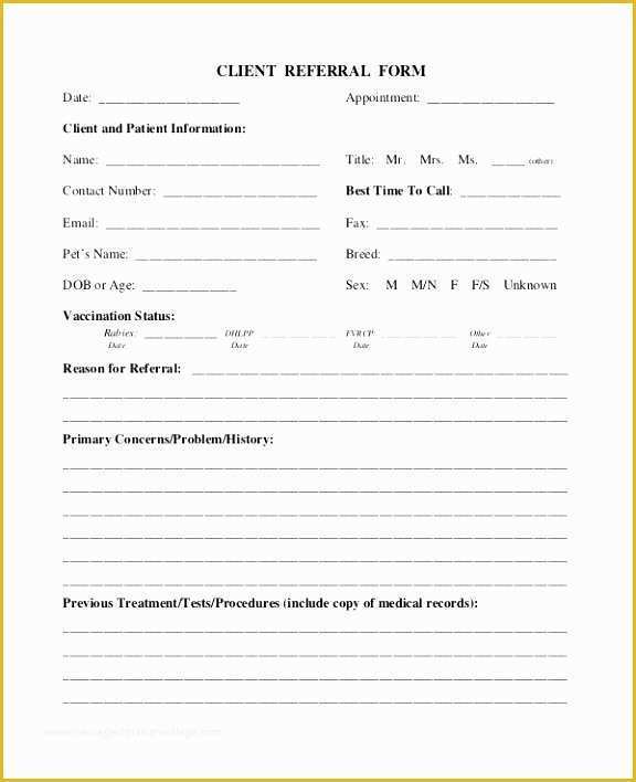 Free Real Estate Referral form Template Of 12 Patient Referral form Template Utixy