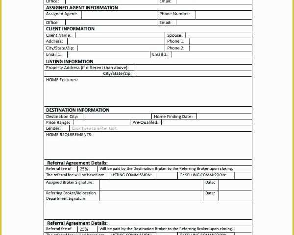 Free Real Estate Referral form Template Of Client Referral form Template Customer Referral form