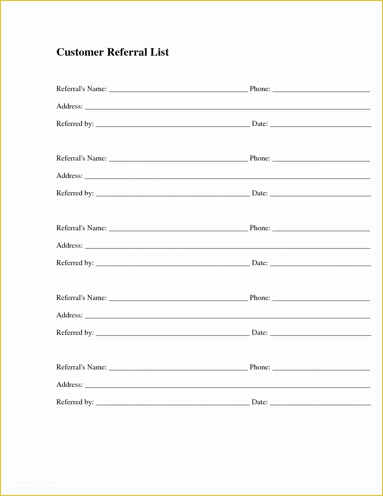 Free Real Estate Referral form Template Of Client Referral form Template Invitation Templates