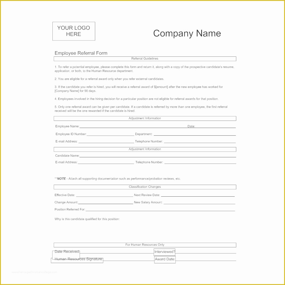 Free Real Estate Referral form Template Of Employee Referral form