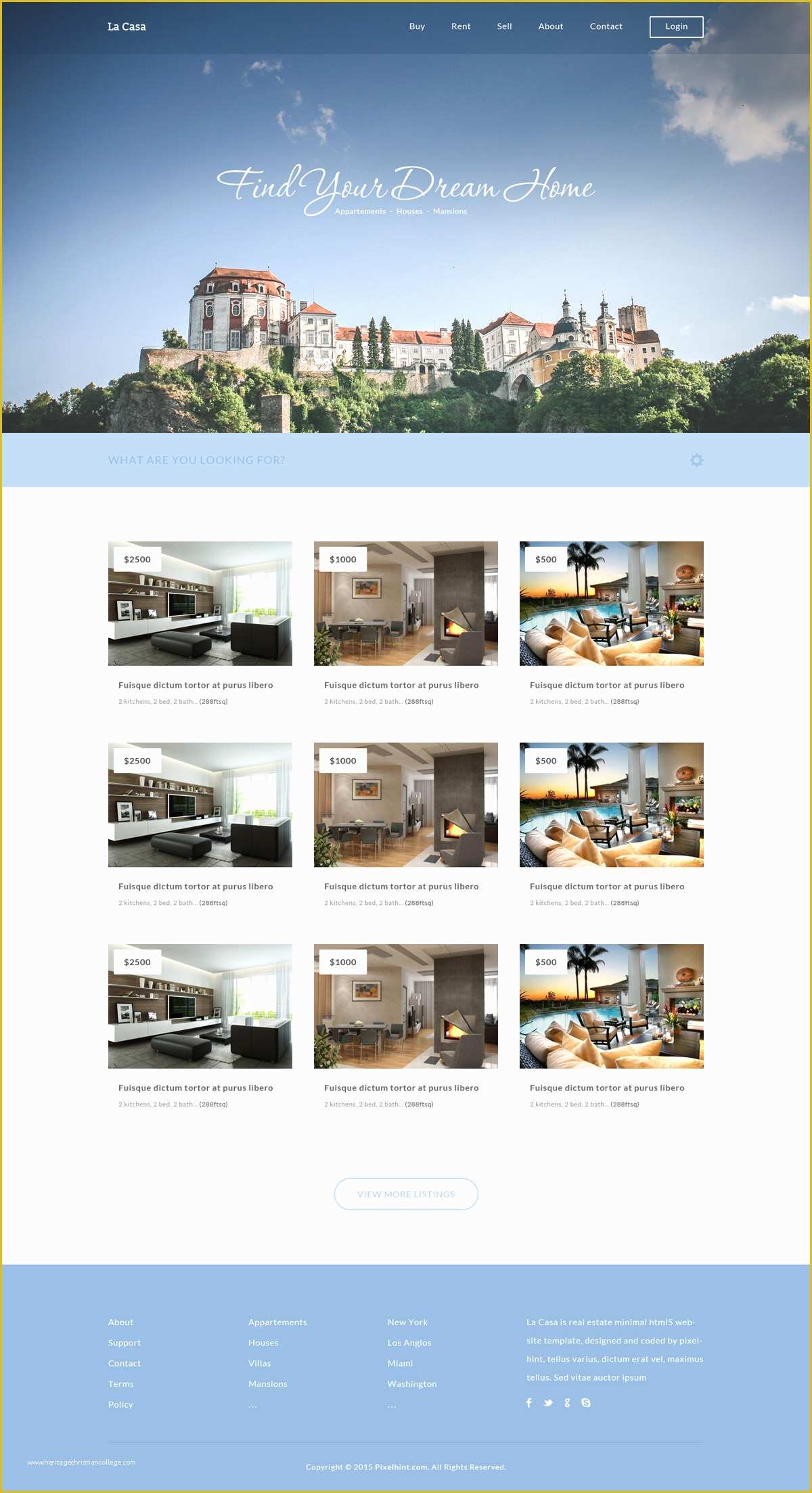 Free Real Estate Responsive Website Templates Of 12 Templates De Sites Gratuits à Télécharger En HTML &amp; Css