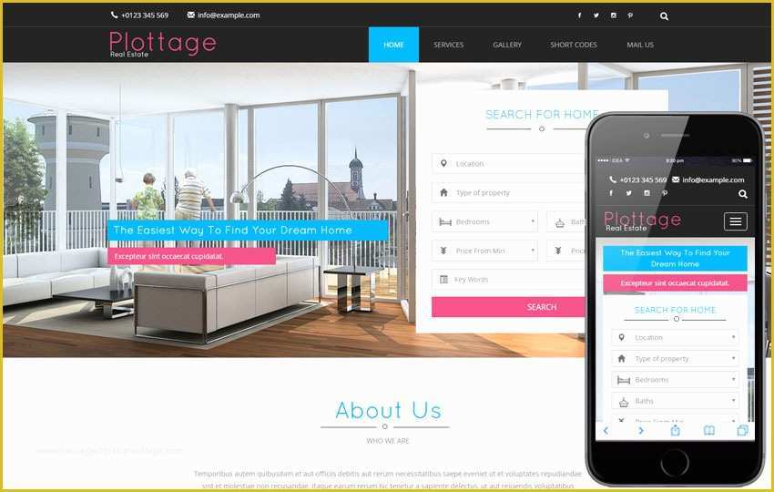 Free Real Estate Responsive Website Templates Of Buying &amp; Selling A Real Estate Flat Bootstrap Responsive
