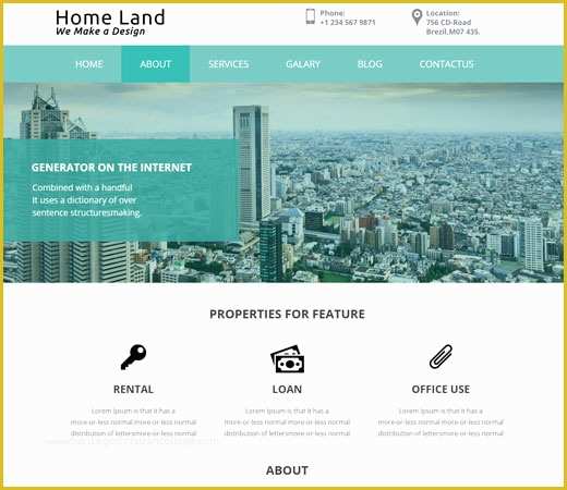Free Real Estate Responsive Website Templates Of Home Land A Real Estate Category Flat Bootstrap Responsive