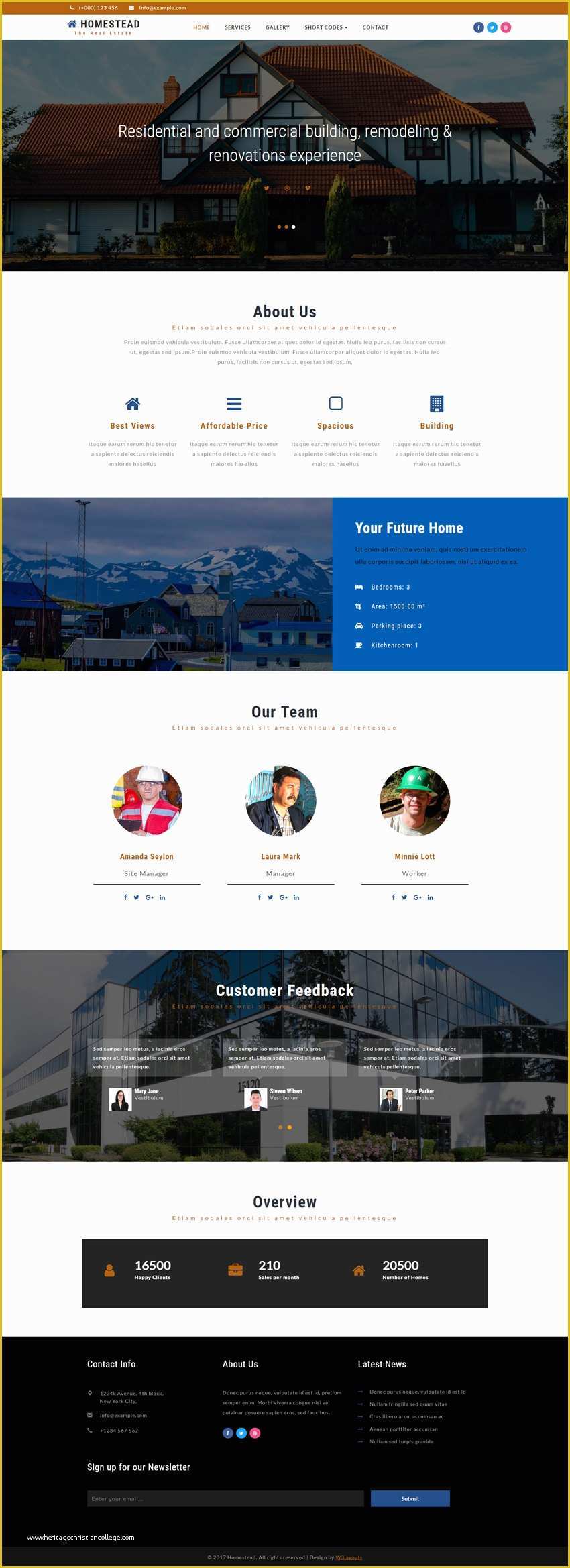 Free Real Estate Responsive Website Templates Of Homestead A Real Estate Category Bootstrap Responsive Web