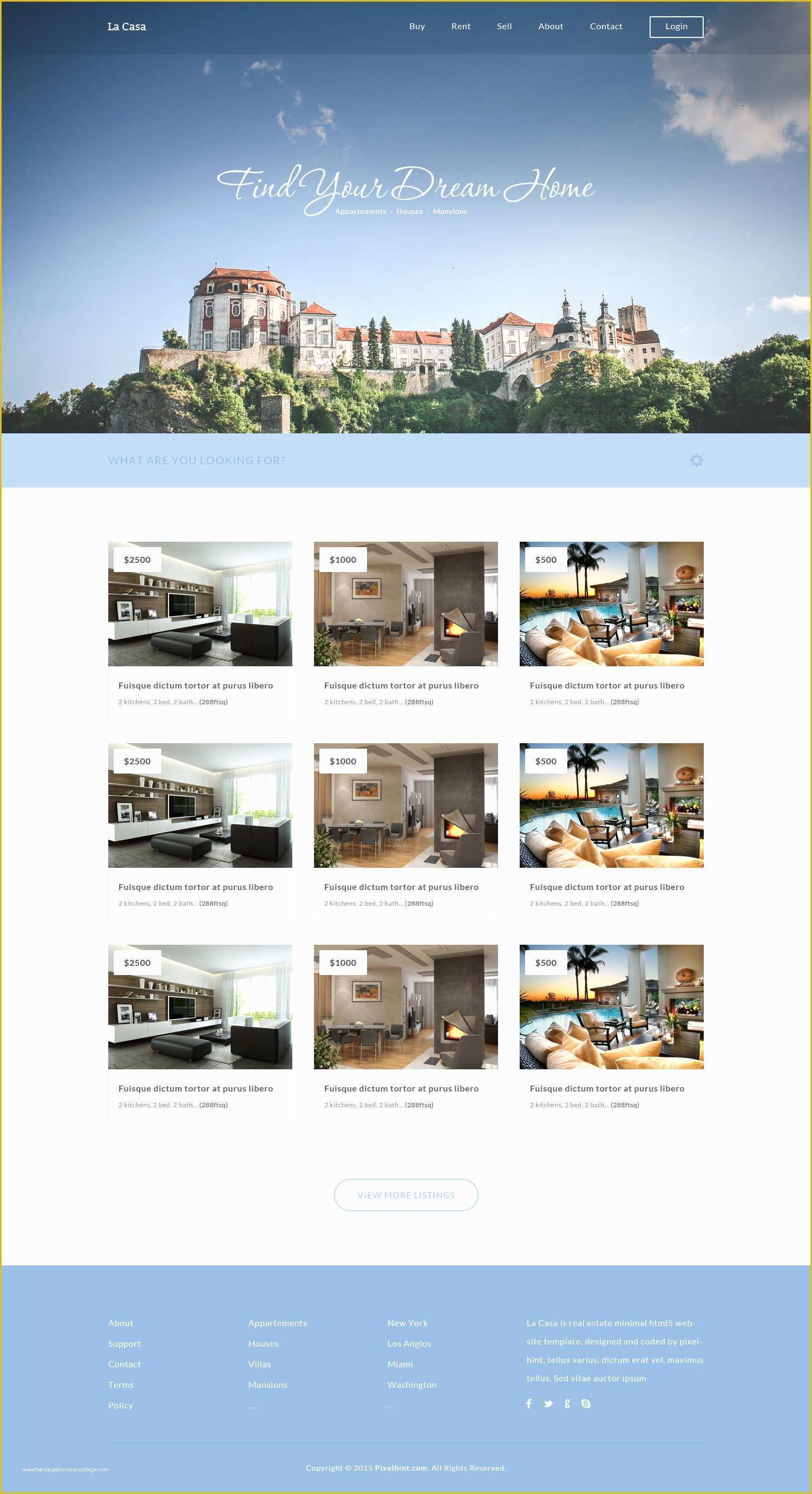 Free Real Estate Responsive Website Templates Of La Casa Free Real Estate Fully Responsive HTML5 Css3