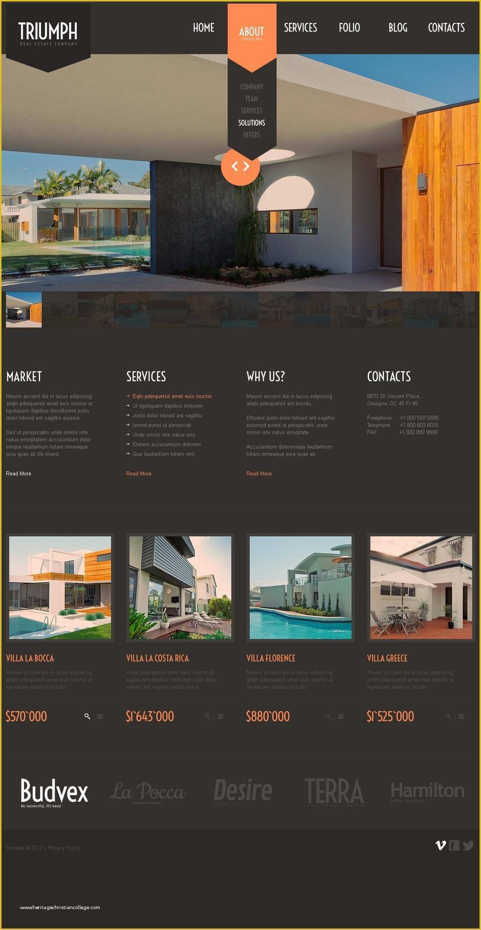 Free Real Estate Responsive Website Templates Of Real Estate Agency Responsive Website Template
