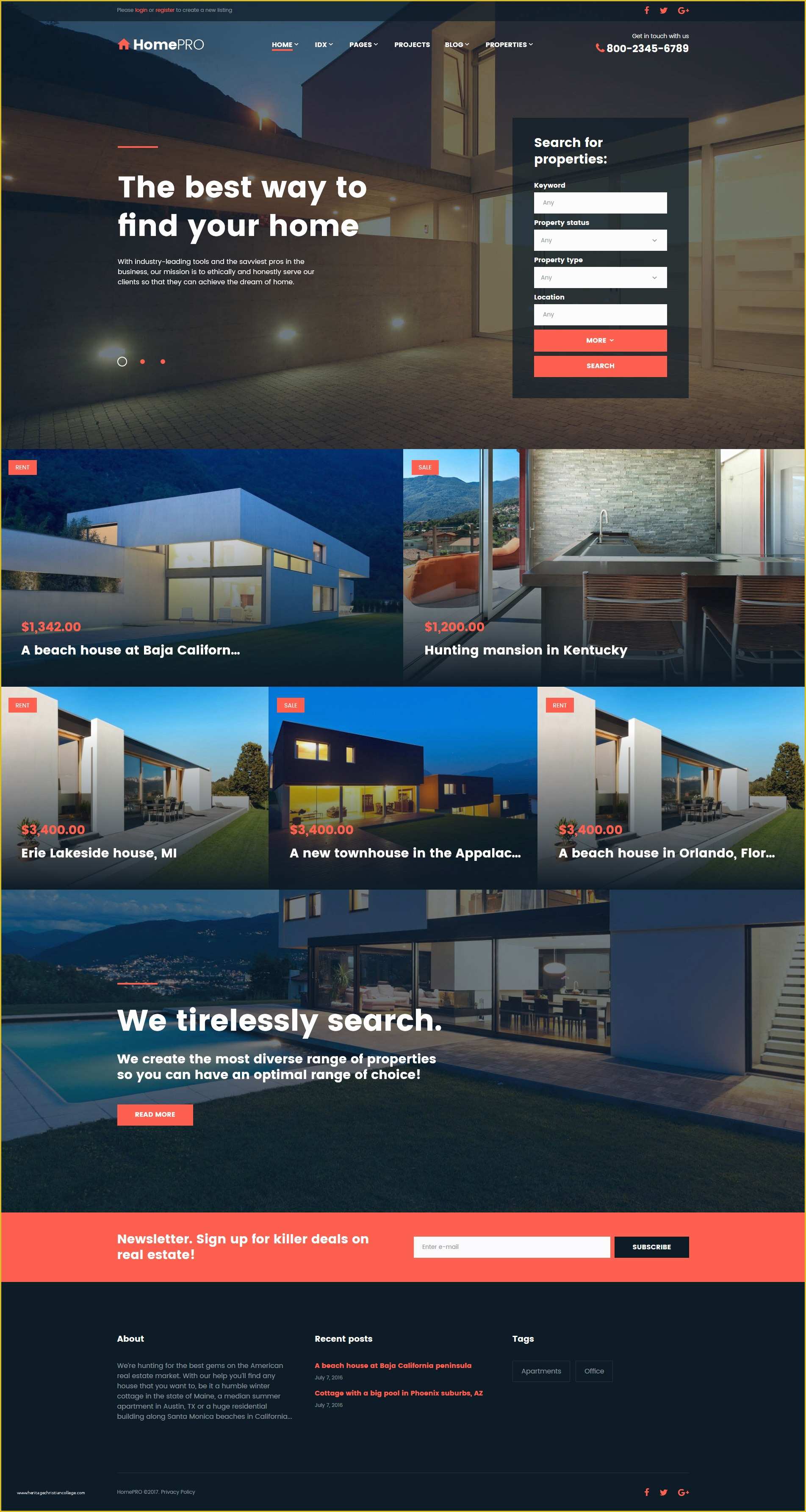 Free Real Estate Responsive Website Templates Of Real Estate Agency Wordpress theme