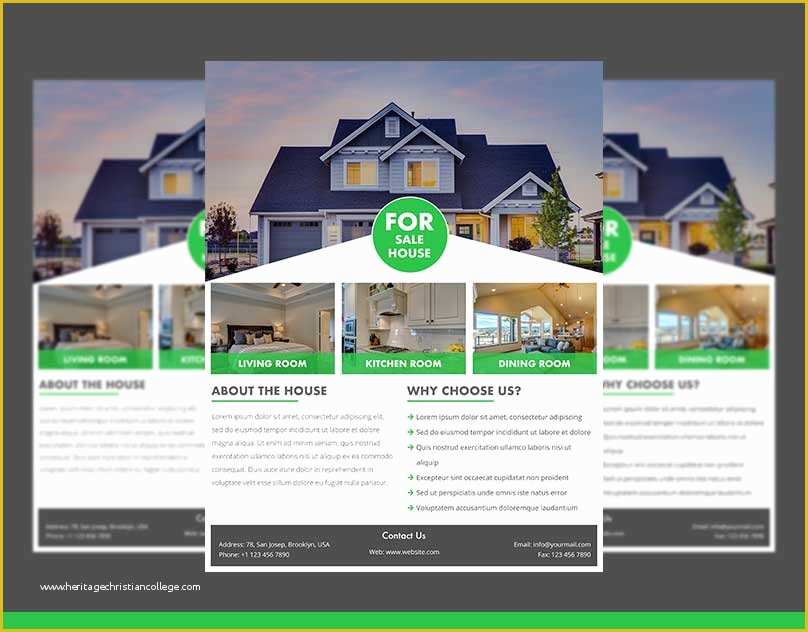 Free Real Estate Responsive Website Templates Of Real Estate Flyer Template Free Download Psd Graphicslot