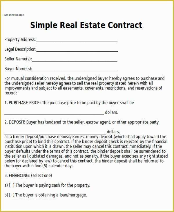 Free Real Estate Sales Agreement Template Of Effective Purchase Contract or Purchase Agreement Template