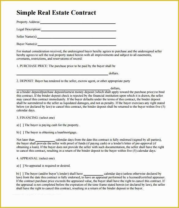 40 Free Real Estate Sales Agreement Template