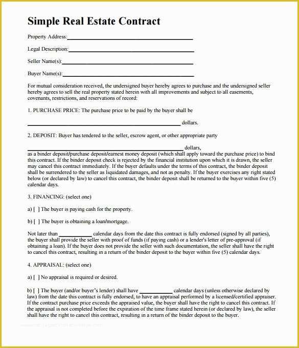 Free Real Estate Sales Agreement Template Of Free Printable Real Estate Purchase Agreement