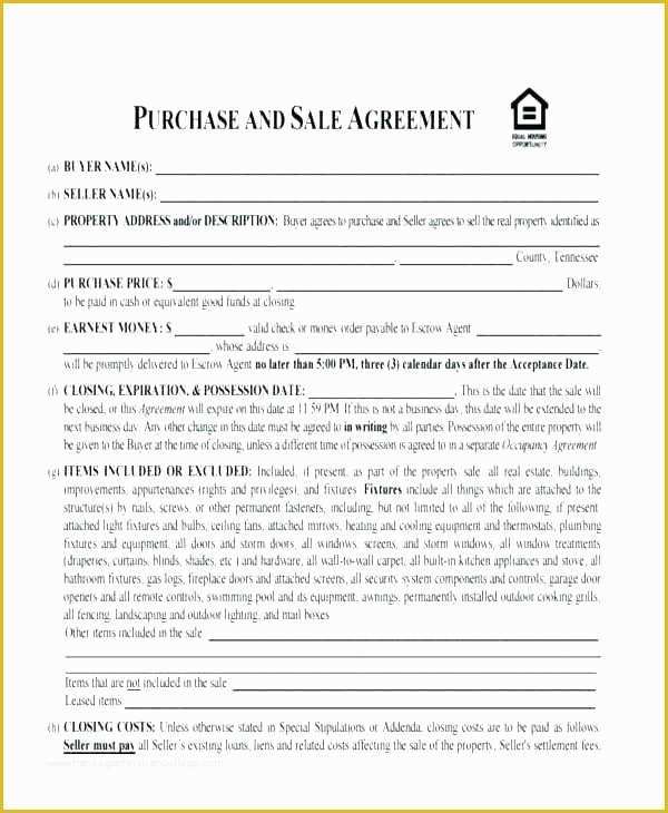 Free Real Estate Sales Agreement Template Of Simple Purchase Agreement Templates Real Estate Business