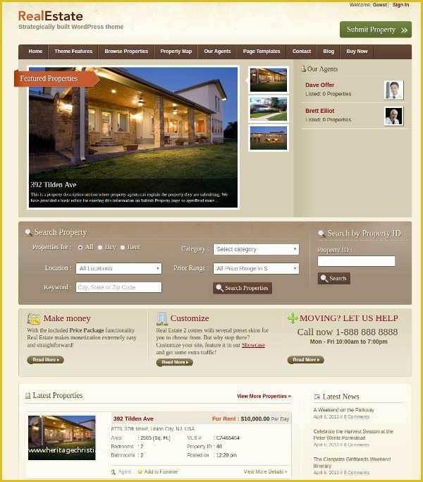 Free Real Estate Website Templates Wordpress Of 15 Free Real Estate Agencies Realtors Wordpress themes