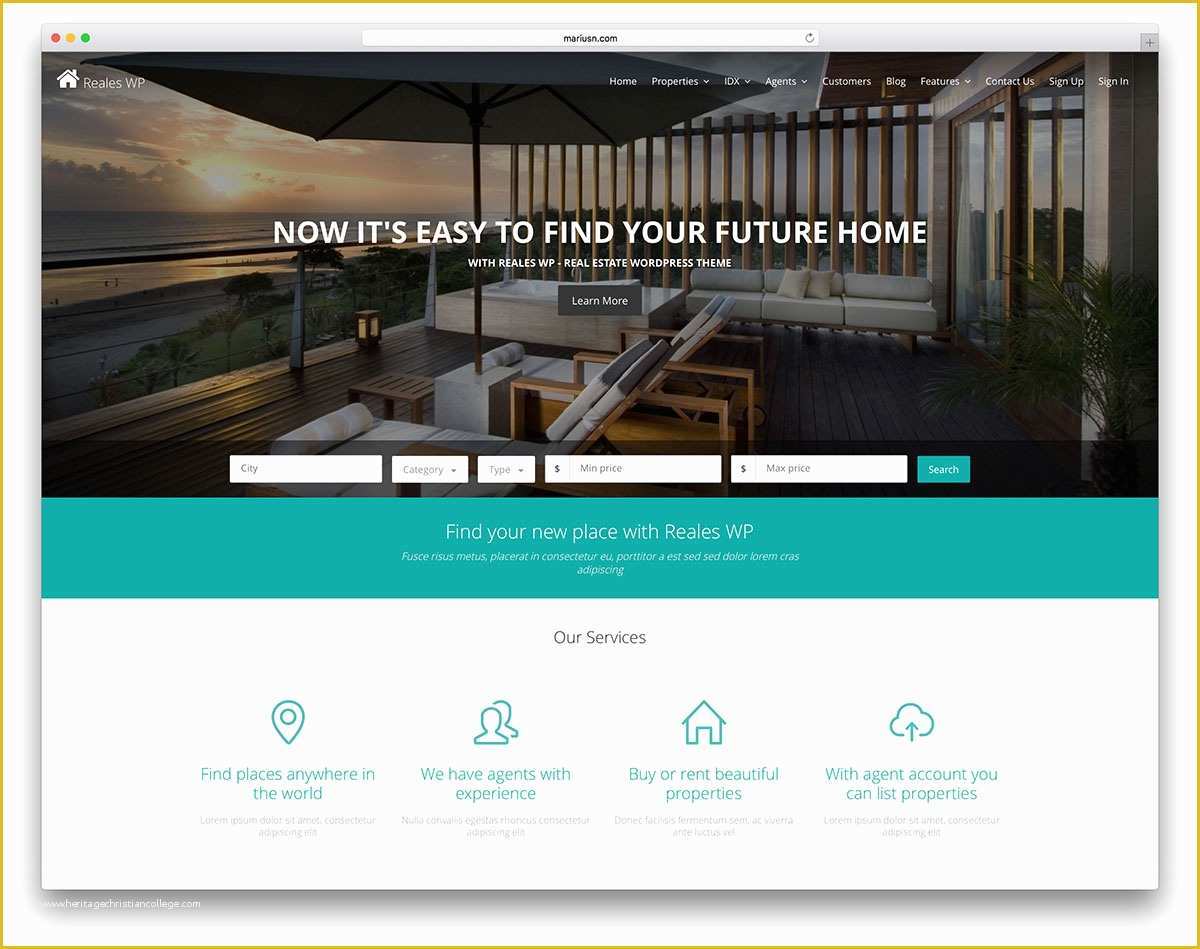 Free Real Estate Website Templates Wordpress Of 36 Real Estate Wordpress themes for Agents &amp; Realtors 2019