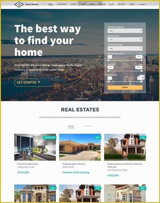 Free Real Estate Website Templates Wordpress Of 50 Best Real Estate Wordpress themes Free &amp; Premium