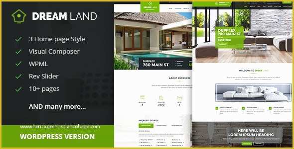 Free Real Estate Website Templates Wordpress Of Dream Land Single Property Real Estate Wordpress theme