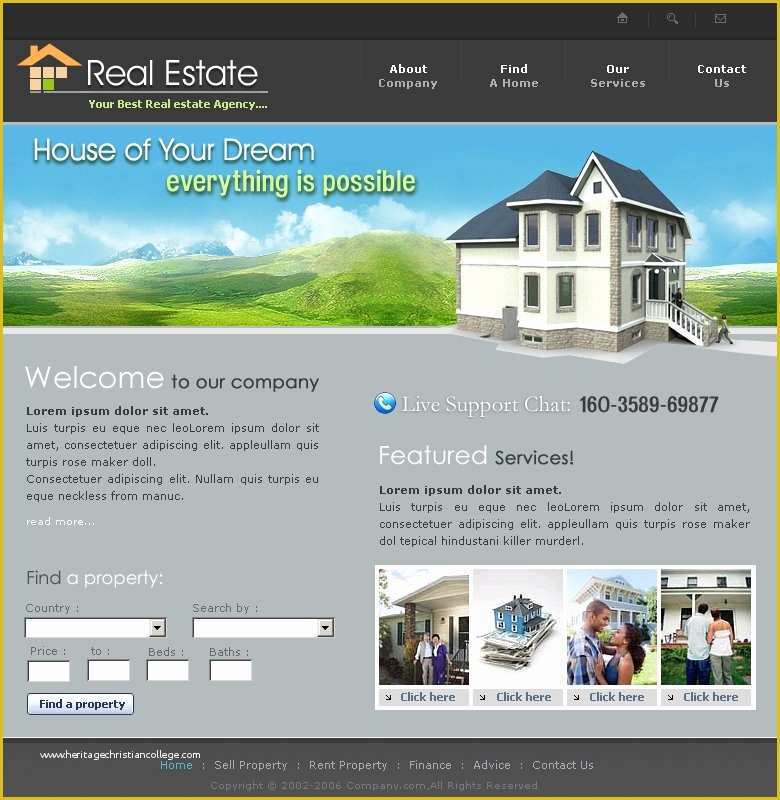 Free Real Estate Website Templates Wordpress Of Free Real Estate Website Template