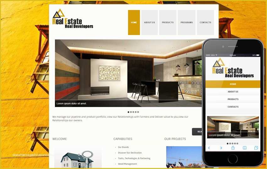 Free Real Estate Website Templates Wordpress Of New Real Estate Web Template and Mobile Website Template