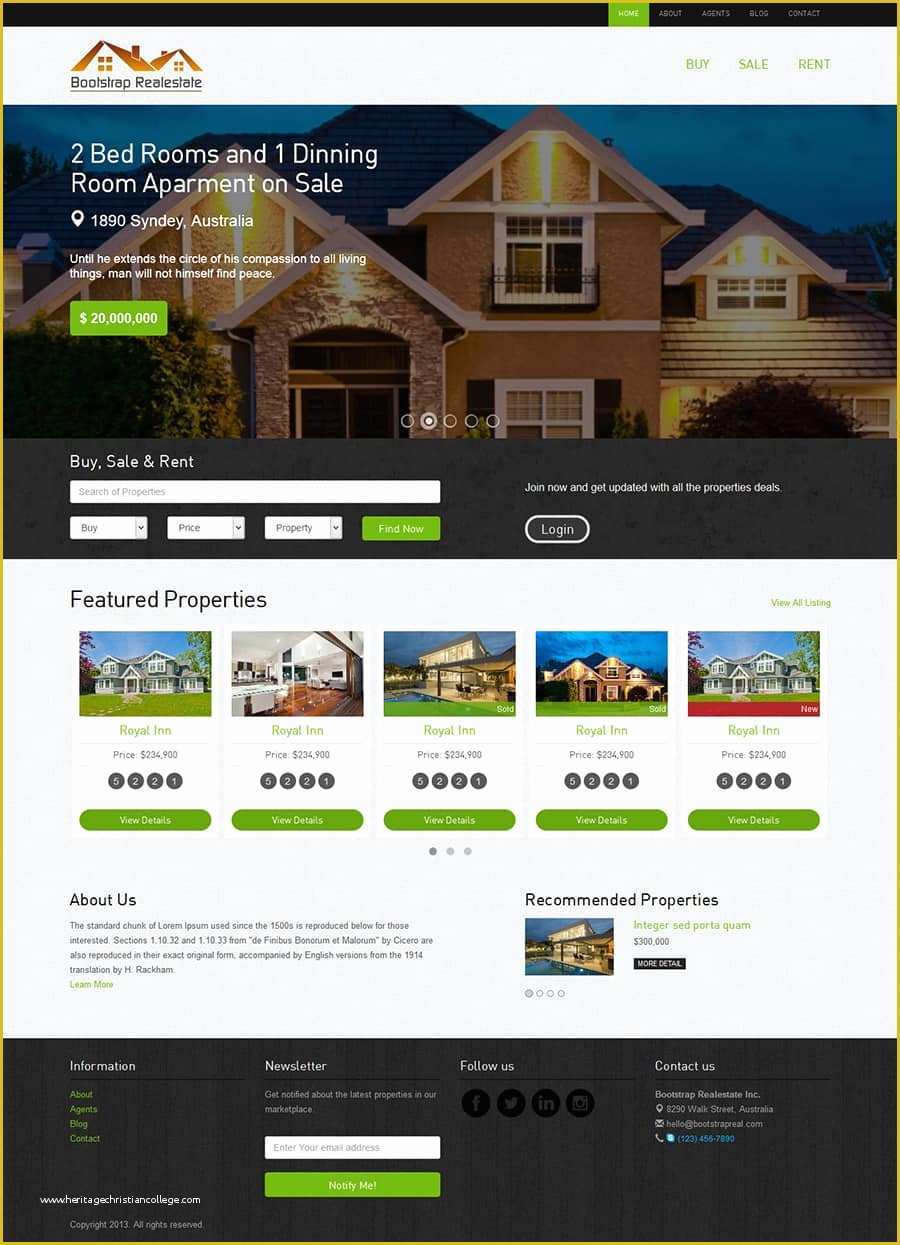 Free Real Estate Website Templates Wordpress Of Real Estate Bootstrap Template the Bootstrap themes