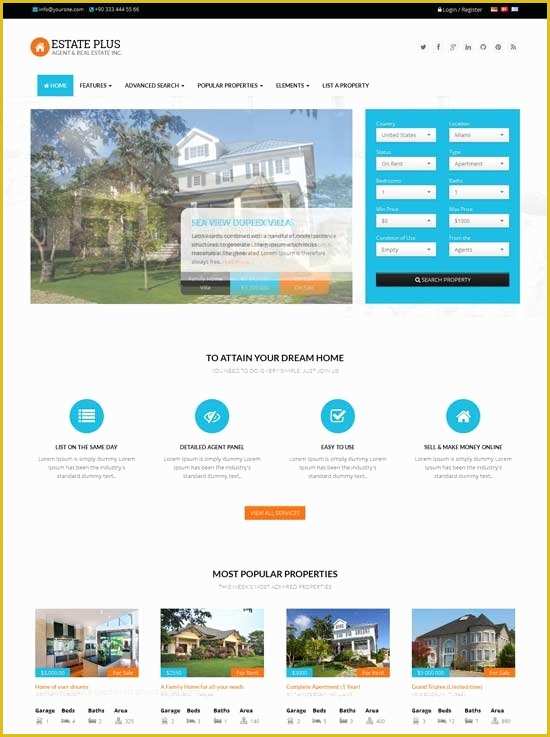 Free Real Estate Website Templates Wordpress Of Real Estate Templates