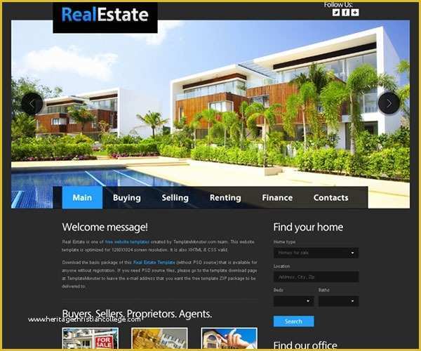 Free Real Estate Website Templates Wordpress Of Real Estate Website Templates
