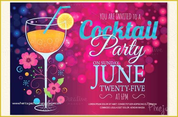 Free Reception Card Template Of 21 Stunning Cocktail Party Invitation Templates & Designs