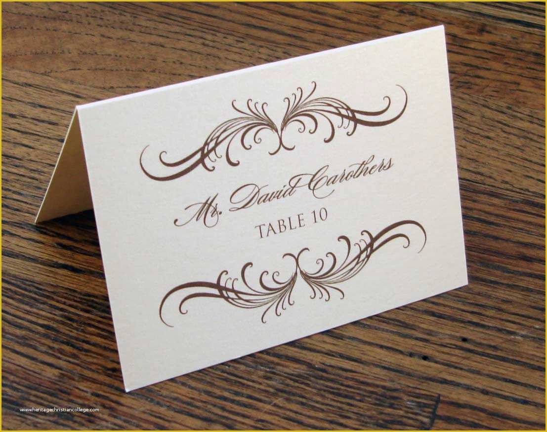 Free Reception Card Template Of 8 Best Of Wedding Name Cards Printable Wedding