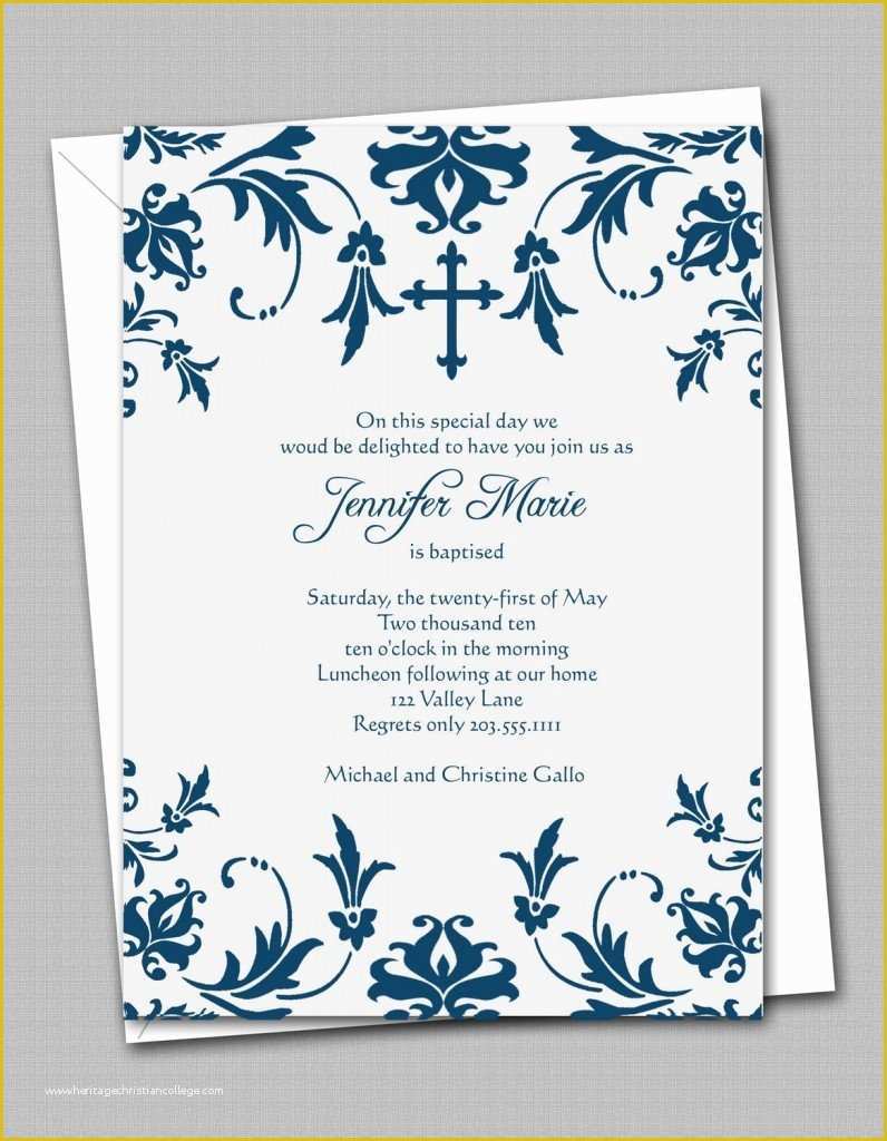 Free Reception Card Template Of Free Printable Confirmation Invitation Templates