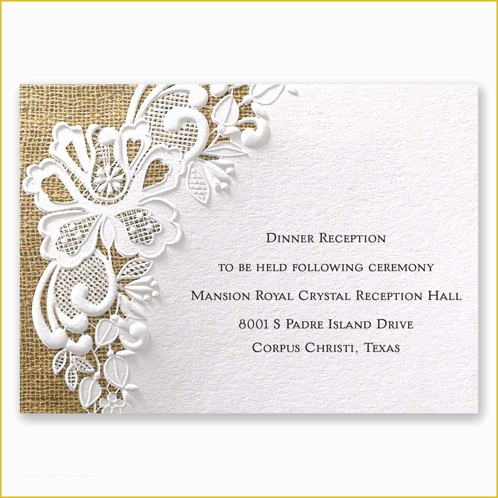 Free Reception Card Template Of Lacy Dream Reception Card