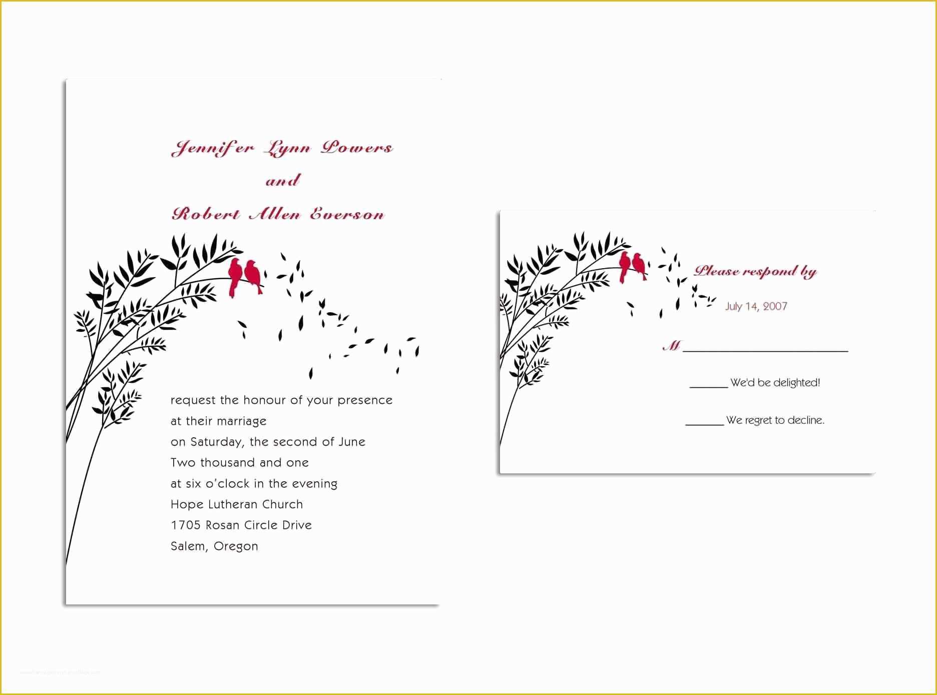 Free Reception Card Template Of Wedding Invitation Invitation Response Cards New