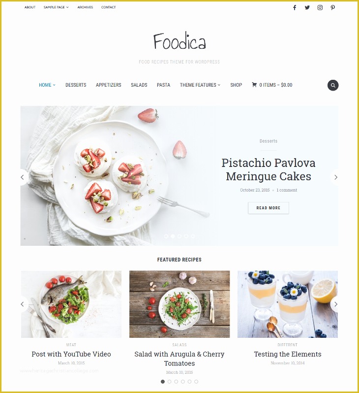 Free Recipe Blog Templates Of 14 Food Blog themes & Templates
