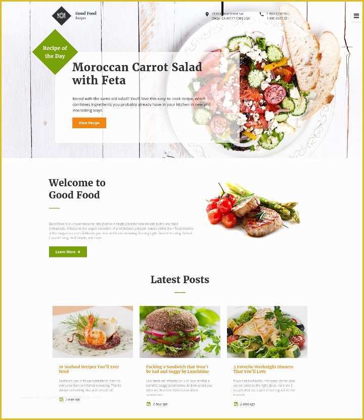 Free Recipe Blog Templates Of 17 Food Recipes Website themes & Templates