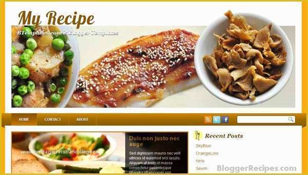 Free Recipe Blog Templates Of 20 Awesome Resort & Restaurant Blogger Templates
