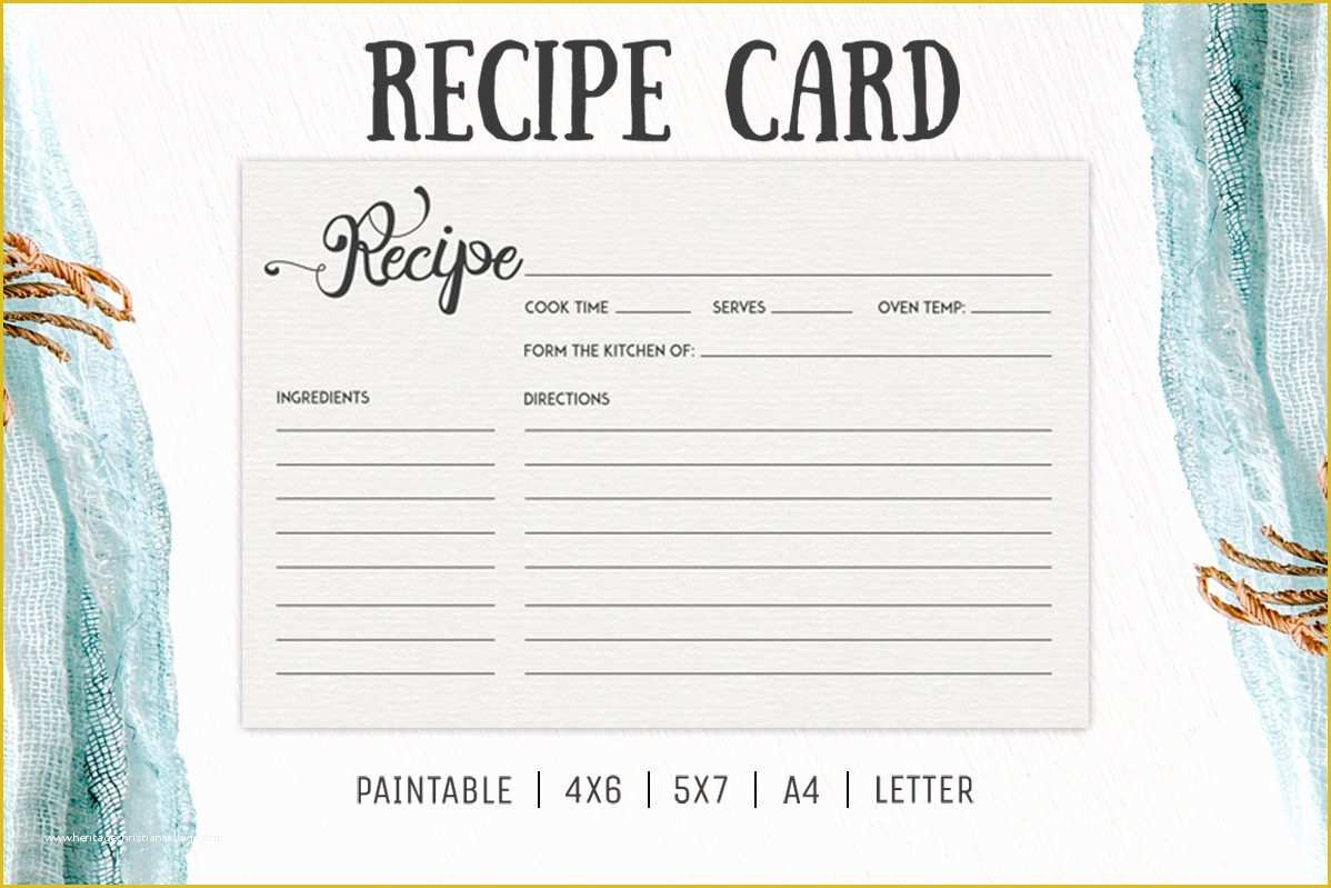 Free Recipe Blog Templates Of Free Cooking Recipe Card Template Rc2 — Creativetacos