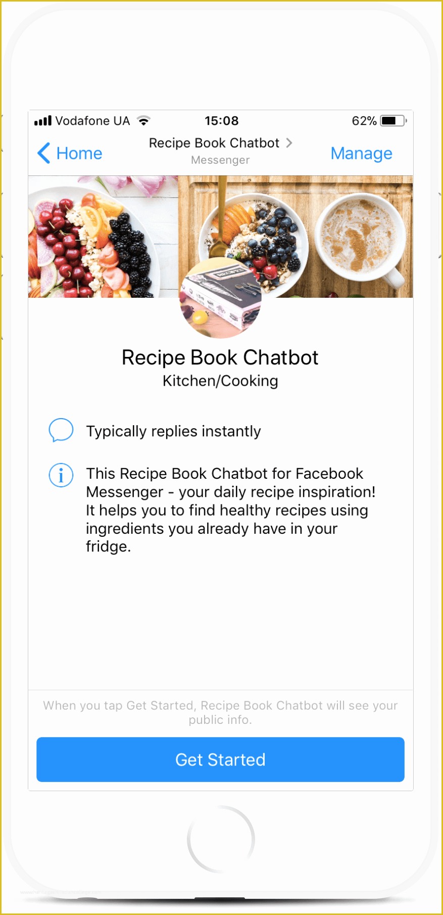 Free Recipe Blog Templates Of Recipe Book Chatbot Template for Food Blogs for $69