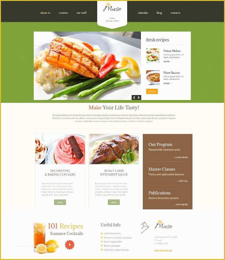 Free Recipe Website Template Of 17 Food Recipes Website themes & Templates