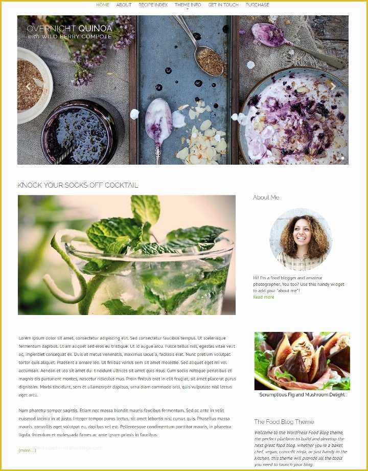Free Recipe Website Template Of 17 Food Recipes Website themes & Templates