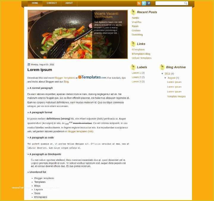 Free Recipe Website Template Of 17 Food Recipes Website themes & Templates