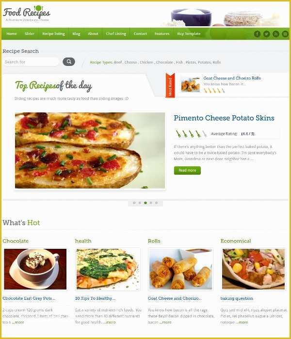 Free Recipe Website Template Of 17 Recipe Website themes & Templates