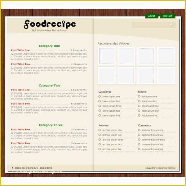Free Recipe Website Template Of 6 Free Wordpress Templates for Your Food Cooking or