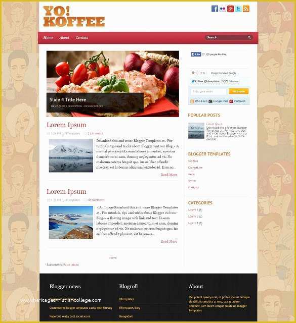 Free Recipe Website Template Of Food Recipe Blog Website Templates &amp; themes